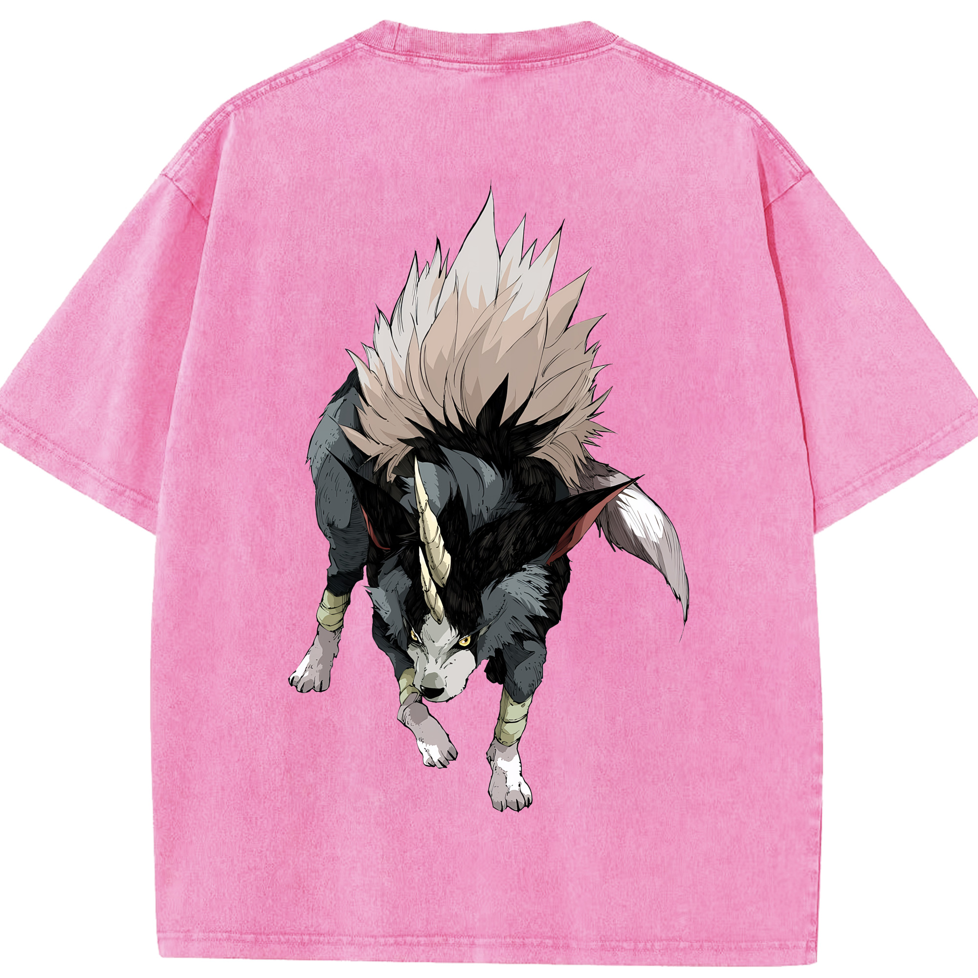 （画像用） 転スラ Regarding Reincarnated to Slime 綿100% ヴィンテージ風 半袖Tシャツ（背面プリント）